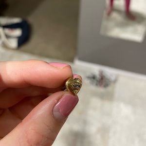 Juicy couture gold heart studs